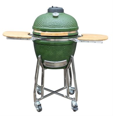 Utensílios de cozinha para grelha Kamado de 48 cm e 18 polegadas, tudo em uma cor verde