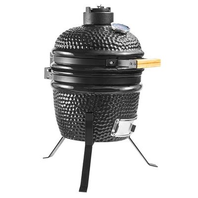 Cor preta 32 cm 13 polegadas Kamado Grill alto grau de resistência ao fogo