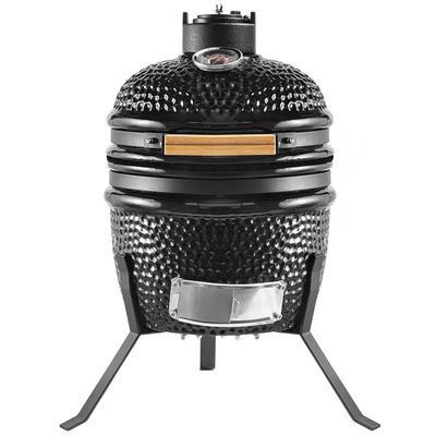 Cor preta 32 cm 13 polegadas Kamado Grill alto grau de resistência ao fogo