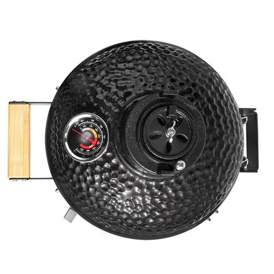 Cor preta 32 cm 13 polegadas Kamado Grill alto grau de resistência ao fogo