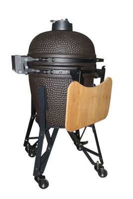 Utensílios de cozinha externos 20 polegadas Kamado Grill carvão preto fosco cor 50 cm