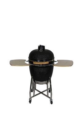Churrasqueira externa Kamado de 22 polegadas aço inoxidável carvão preto cor 57 cm