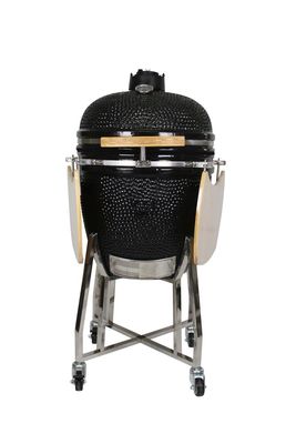 Churrasqueira externa Kamado de 22 polegadas aço inoxidável carvão preto cor 57 cm