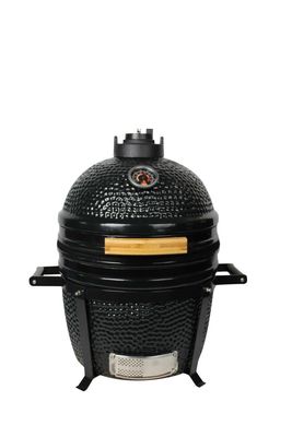 Churrasqueira Kamado carvão para uso externo 16 polegadas cerâmica cor preta 40 cm