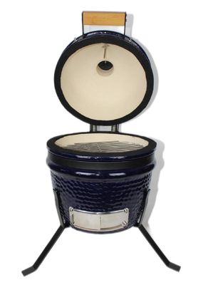 Churrasqueira Kamado de cerâmica 13 polegadas carvão ao ar livre cor marinho 32 cm