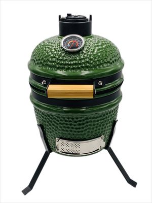 Churrasqueira Kamado de cerâmica externa de 13 polegadas e 32 cm verde