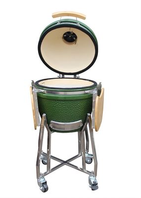 Utensílios de cozinha para grelha Kamado de 48 cm e 18 polegadas, tudo em uma cor verde