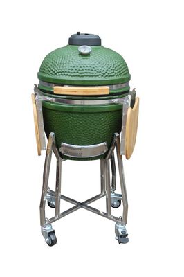 Utensílios de cozinha para grelha Kamado de 48 cm e 18 polegadas, tudo em uma cor verde