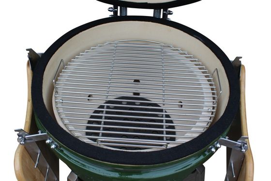 Utensílios de cozinha para grelha Kamado de 48 cm e 18 polegadas, tudo em uma cor verde