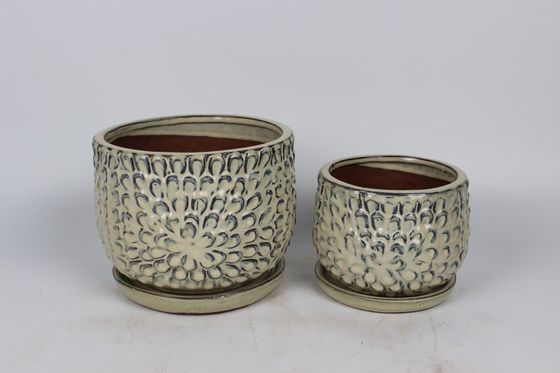 Vasos de cerâmica internos para plantas domésticas de 6 polegadas e 8 polegadas