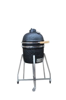 Cor preta 39 cm 15 polegadas Kamado Grill aço inoxidável