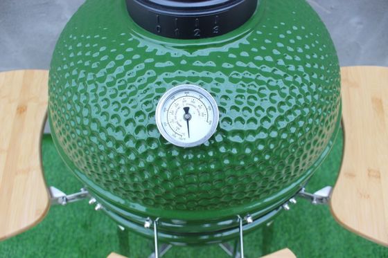 Churrasqueira Kamado de 48 cm e 18 polegadas para área externa de aço inoxidável verde