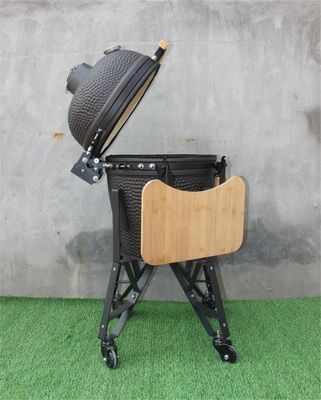 Churrasqueira de cerâmica de 20 polegadas ao ar livre preto fosco cor 51 cm