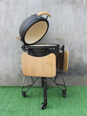 Churrasqueira de cerâmica Kamado de 20 polegadas ao ar livre cor preta fosca 51 cm