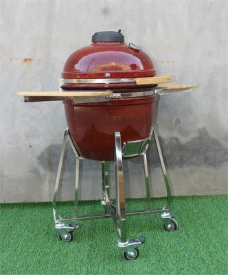 Churrasqueira Kamado 18 polegadas Defumador Cerâmica Tropical Vermelho Cor 48 cm