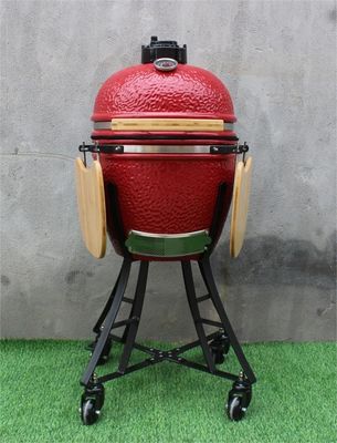 Utensílios de cozinha Grelhador a carvão de cerâmica 44 cm 17 polegadas Cor vermelha real
