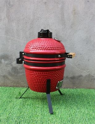 Utensílios de cozinha Churrasqueira de cerâmica de 13 polegadas externa vermelha