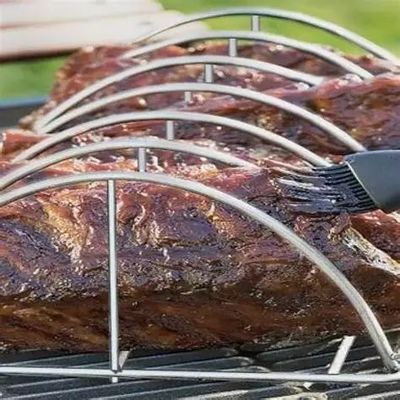 41x25,5x12cm Kamado Grill Acessórios Rack de aço inoxidável para defumar e grelhar