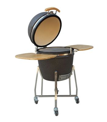 O alto nível da grade de um Kamado de 22 polegadas ateou fogo à cor exterior do cinza da grade do carvão vegetal da resistência