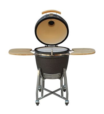 O alto nível da grade de um Kamado de 22 polegadas ateou fogo à cor exterior do cinza da grade do carvão vegetal da resistência