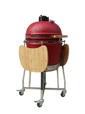 Da grade cerâmica do carvão vegetal de 22 polegadas resistência ateada fogo exterior de cor vermelha de Kamado