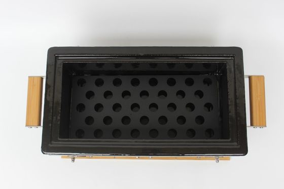 Grill de Carvão Cerâmico Hibachi Grill Retangular em Cor