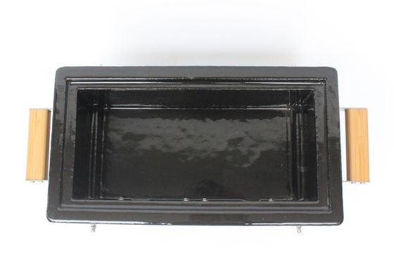 Grill de Carvão Cerâmico Hibachi Grill Retangular em Cor