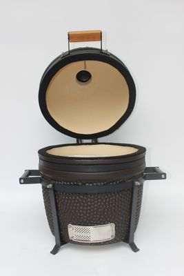 Carvão exterior 16 polegadas Kamado Grill Cerâmica Matte Negro Cor 40cm