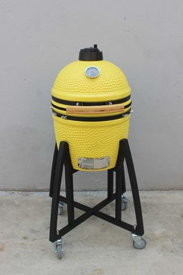 Cerâmica 16 polegadas Kamado Grill Carvão Limão Cor 40cm Com Carrinho E Sem Mesas Laterais